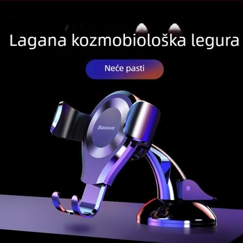 Držač za telefon u automobilu s usisnom čašom i gravitacijskim držačem – univerzalni nosač navigacije za središnju konzolu
