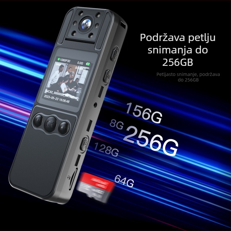 Web kamera MC82 s 2MP senzorom, 1,3-inčni LCD, TF kartica za pohranu, ABS kućište, 8-satno trajanje baterije