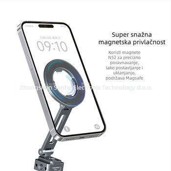 Držač za live prijenos, aluminijski, univerzalni dizajn, magnetski sklopivi držač za telefon, kompatibilan s DJI