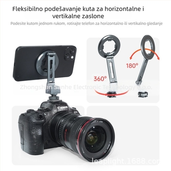 Držač za live prijenos, aluminijski, univerzalni dizajn, magnetski sklopivi držač za telefon, kompatibilan s DJI