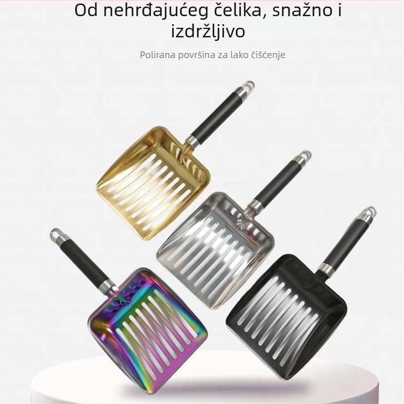 Lopatica za mačji šljunak, 430 nehrđajući čelik, marka Smooth Sailing, bez uvoza