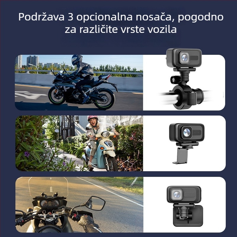 MT100 Prijenosni dash cam za motocikle i električna vozila, 2K akcijska kamera, TF kartica za pohranu, ABS kućište, 90 g