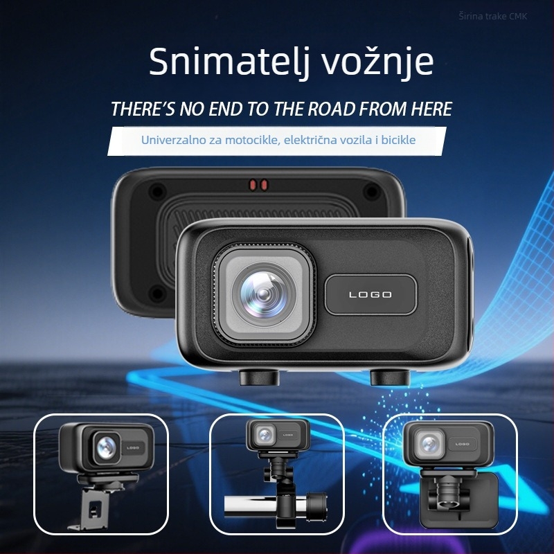 MT100 Prijenosni dash cam za motocikle i električna vozila, 2K akcijska kamera, TF kartica za pohranu, ABS kućište, 90 g