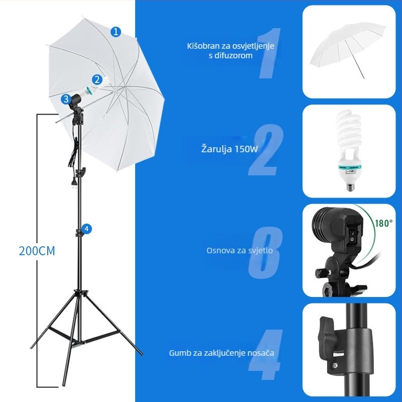 Fotografski komplet Ts-23, metalna i platnena konstrukcija, izdano 2022., težina 5 kg