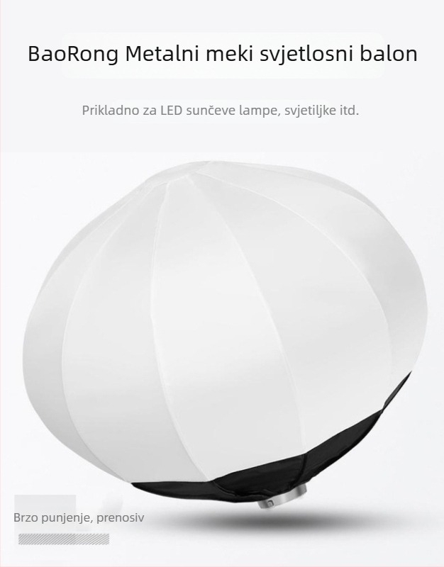 Kamox Brocade Sferno LED Mekano Svjetlo za unutarnju fotografiju — aluminijska legura, 1 kg, pogodno za dopunsko osvjetljenje i prijenos uživo