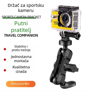 Držač kamere za auto - univerzalni, aluminijska legura, model 1002 (Tip: držač automobila; Materijal: aluminijska legura; Model: 1002; Kompatibilnost: univerzalna)