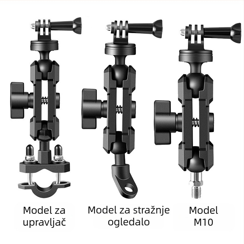 Držač kamere za auto - univerzalni, aluminijska legura, model 1002 (Tip: držač automobila; Materijal: aluminijska legura; Model: 1002; Kompatibilnost: univerzalna)