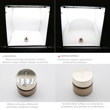 Set Soft Light rasvjeta s difuzijskim platnom, svjetlosnim kutijom i difuznim papirom – izvor tipa spot za fotografiranje proizvoda
