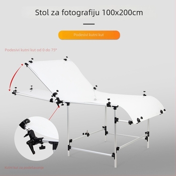 Stol za fotografiranje still life iz aluminijske legure, sklopiv i prijenosan, 4 kg, za fotografiju proizvoda