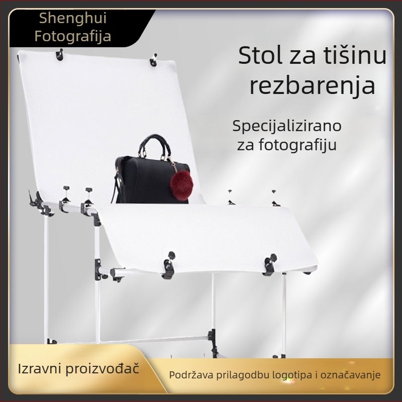 Stol za fotografiranje still life iz aluminijske legure, sklopiv i prijenosan, 4 kg, za fotografiju proizvoda