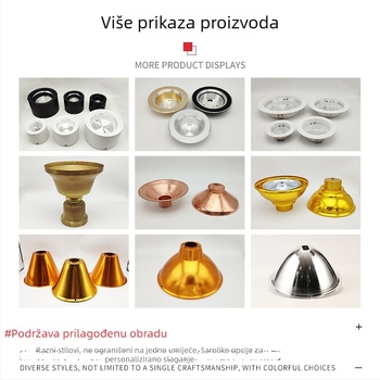 Aluminijski sjenčanik za studijsku bljeskalicu – rotacijski presovani dizajn, visok reflektivni završetak, bajonetni priključak, Hangyue