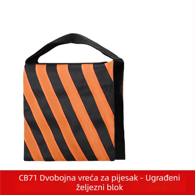 Fotografske sandbags za balans, debeli dvobojni prugasti platneni sandbagovi, C-oblikovane vreće za noge s utegom, balansni sandbagovi