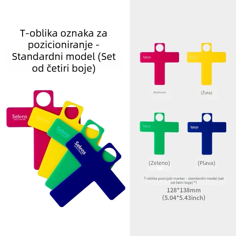 Fotografski dodatak za snimanje filma i TV-a: fluorescijski T-oblika markirni položaj za studio, akril, model Sdo 14 - tm 140, masa 23,5 g