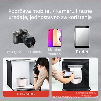 Mali LED foto kutija za studio s mekom tkaninom, 40/50/60/70 postavki za osobnu fotografiju