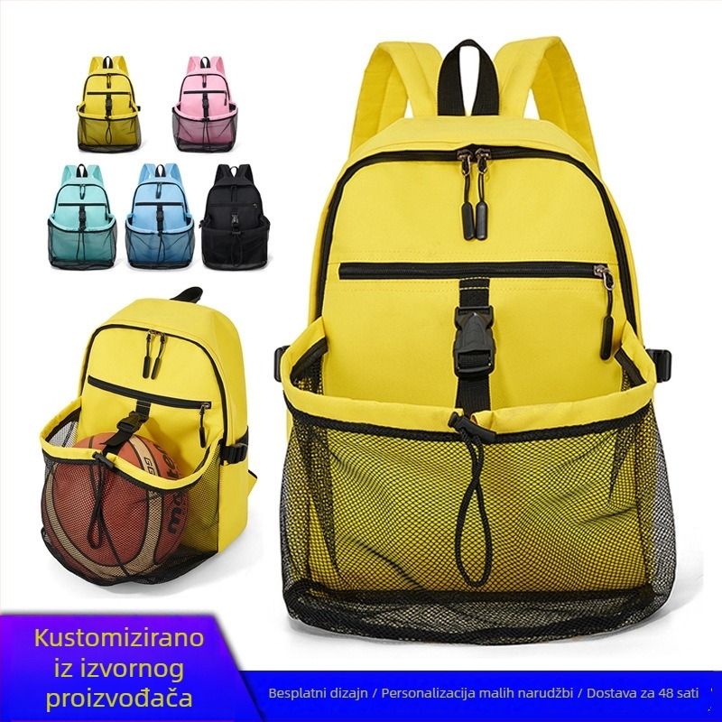 Košarkaška trenirka torba s velikim kapacitetom, mrežasta pretinac i višenamjenski ruksak za odbojku (Materijal: Oxford platno; Šifra proizvoda: 045; Obrada i prilagođavanje: Da; Tisak loga: Da; Primjenjivo: Košarka)