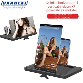 Držač pojačivača zaslona za mobitele, model X7, materijal ABS + akrilna leća, CANGLAI, univerzalna kompatibilnost, Live Desktop upotreba