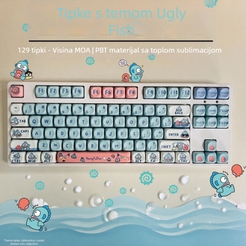 MOA profil kapice tipki za mehaničku tipkovnicu, PBT materijal, sublimacijsko ispis, fonetska oznaka na više jezika, više od 98 tipki