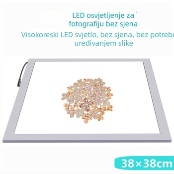 Lampe za fotografiju bez sjene za proizvode – LED, promjenjiva jačina svjetla, model Zc-Mb180ss