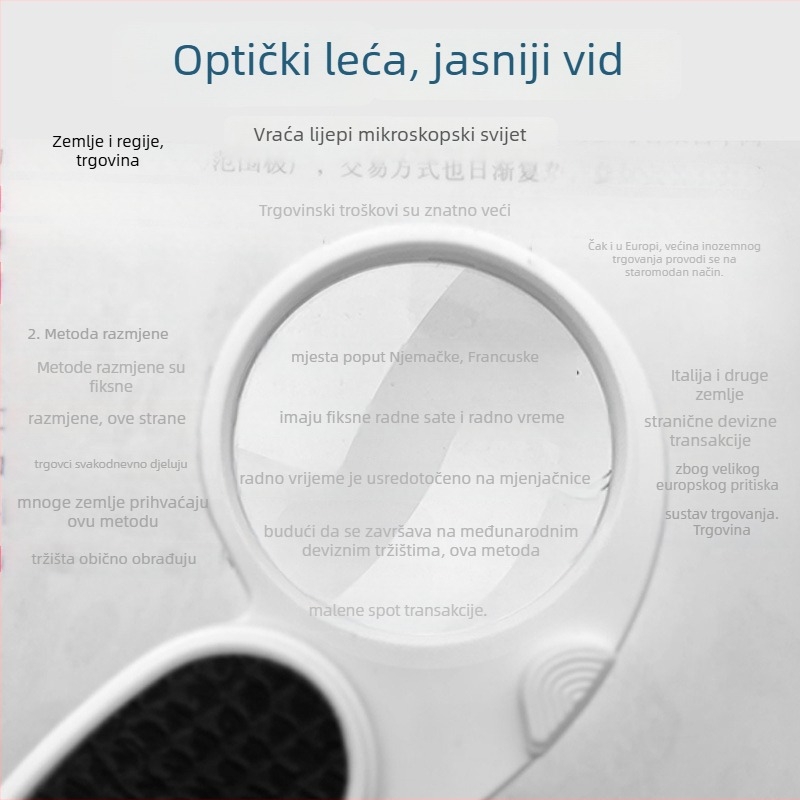 5x sklopiva lupa za ključeve s 2 LED svjetla – za čitanje starijima i putovanja