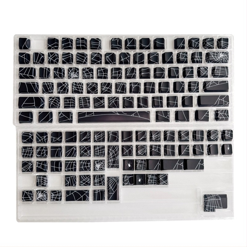 Set tipki PBT za mehaničku tipkovnicu, Cherry izvorni profil visine, bočno graviranje, sublimacija, 130 tipki
