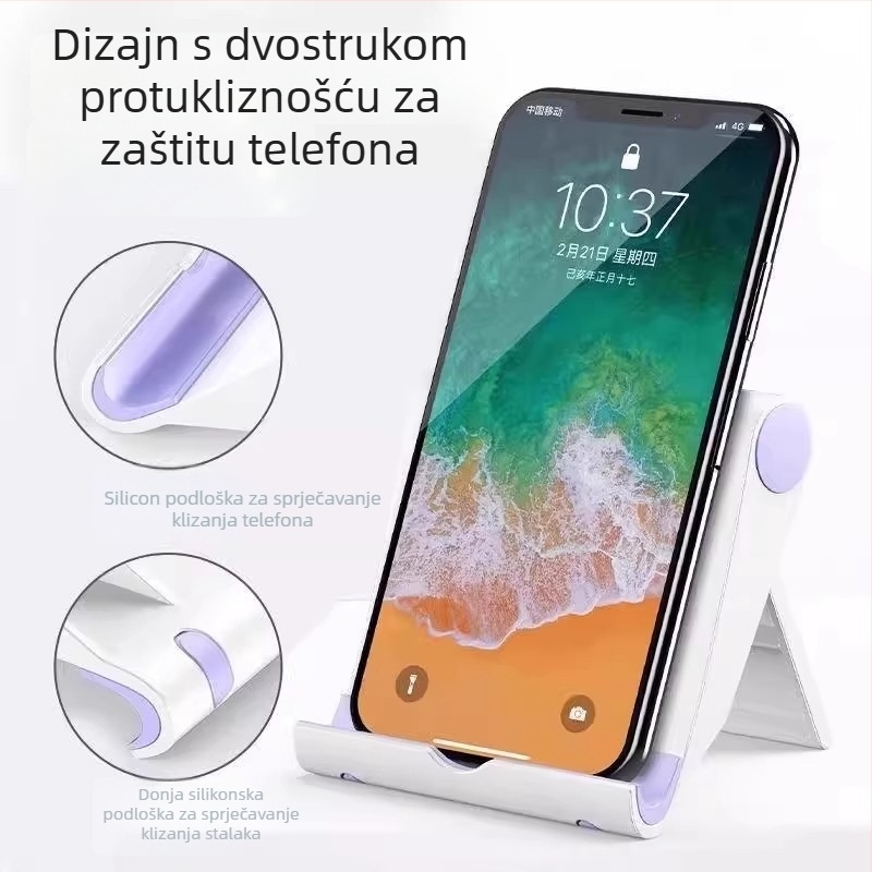 Držač telefona s bežičnim punjenjem za stolnu upotrebu — plastična konstrukcija, kreativni dizajn