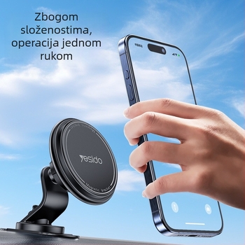 Yesido Držač za telefon u automobilu - Plastični, Prilagodljiv, Licencirana privatna marka