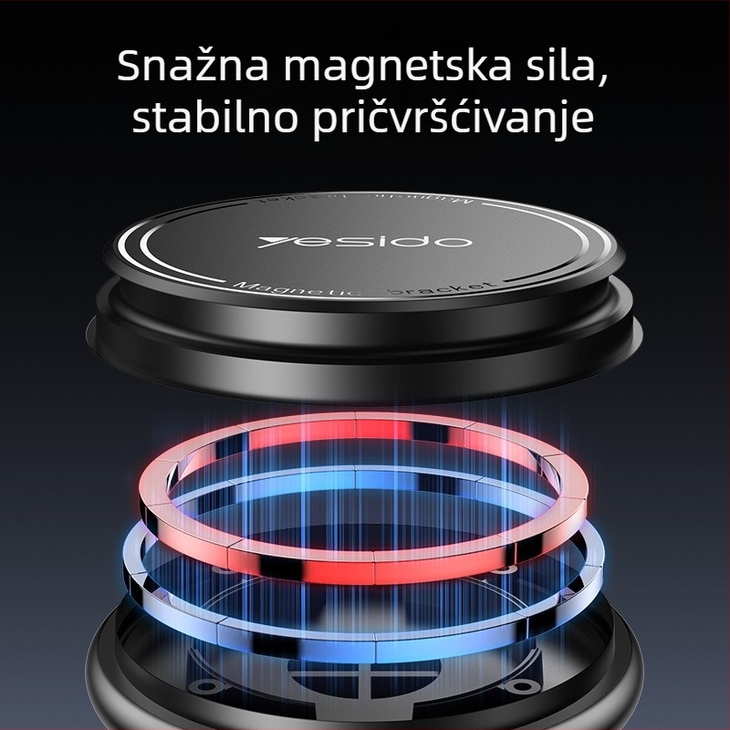 Yesido Držač za telefon u automobilu - Plastični, Prilagodljiv, Licencirana privatna marka