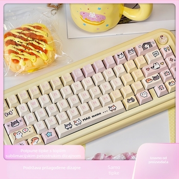 Hakimi Pixel Keycap za gaming tipkovnicu - Materijal: PBT, Sublimacijska tehnologija, Kompatibilno s AKKO, Bez pozadinskog osvjetljenja