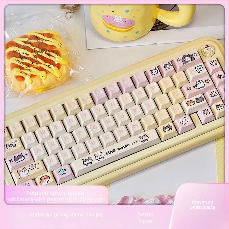 Hakimi Pixel Keycap za gaming tipkovnicu - Materijal: PBT, Sublimacijska tehnologija, Kompatibilno s AKKO, Bez pozadinskog osvjetljenja