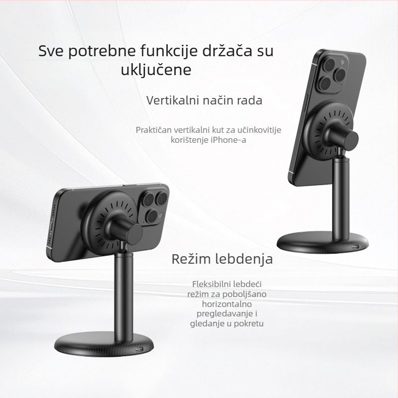 Stolni držač za telefon s magnetskim bežičnim punjenjem, PD 15W, 9V1.67A, model KCV26