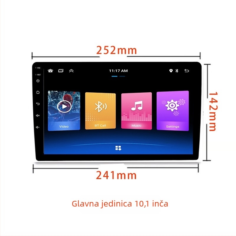 Android auto all-in-one GPS navigacijski uređaj s MP5, Bluetoothom i kamerom za vožnju unazad