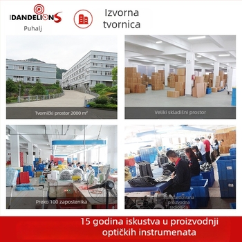 Sklopiva ručna lupa s 8 LED, USB napajanje, 10x povećanje, HD čitanje