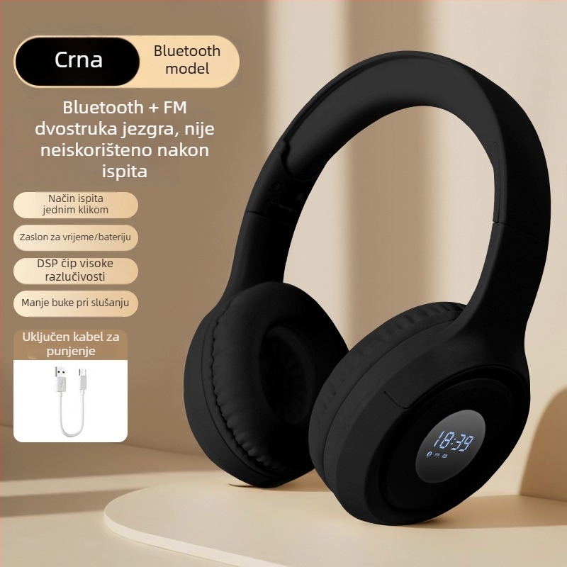POERDON Bluetooth slušalice za sveučilišni ispit iz engleskog jezika (razine 2, 4 i 6) - posebne slušalice za slušanje, dugotrajna baterija, Bluetooth 5.4, stereo, niska latencija