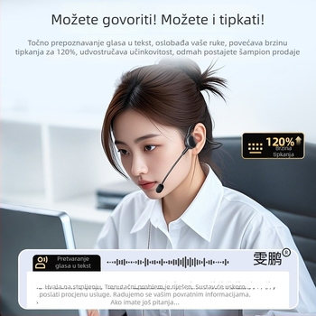08pro USB žični headset za korisničku podršku s redukcijom buke, mikrofon, uho držač, za stolno računalo