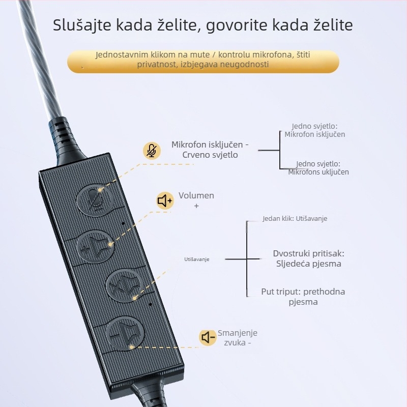 08pro USB žični headset za korisničku podršku s redukcijom buke, mikrofon, uho držač, za stolno računalo