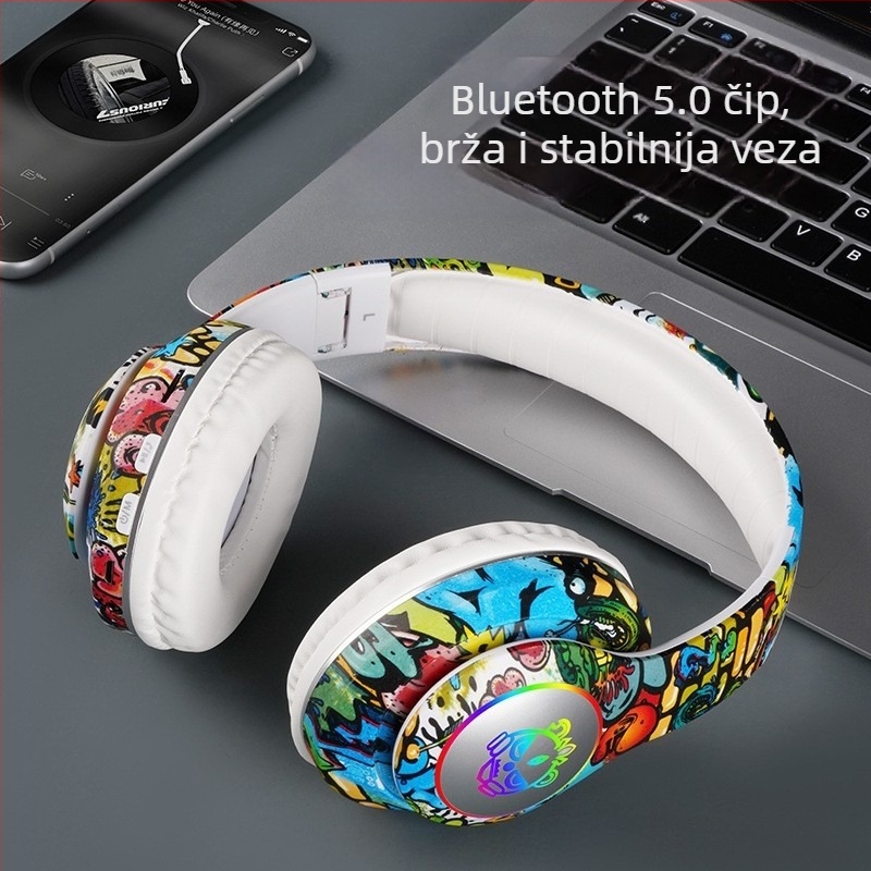 Mu yin Dječje bežične Bluetooth slušalice s redukcijom buke, domet 10 m, Bluetooth 5.4, stereo, trajanje baterije 8+ sati