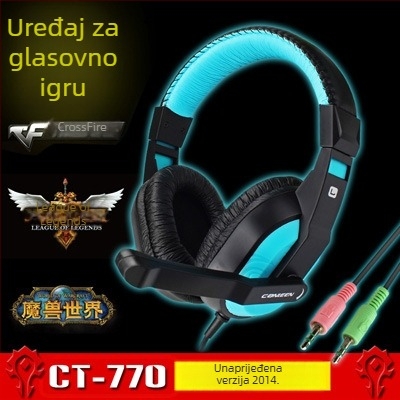 Jiahe CT-770 kabelske slušalice za ispite engleskog sluha i govora, 3,5 mm utor, 40 mm zvučnici, ugrađeni mikrofon