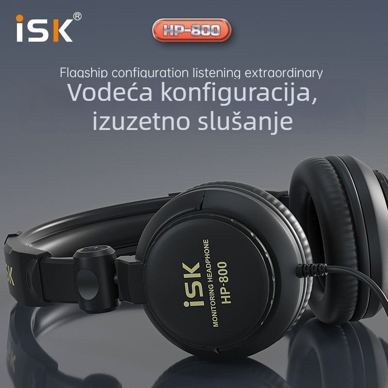 Slušalice za nadgledanje na glavi, žične, kabel duljine 3 m, priključak 3,5/6,3 mm, raspon frekvencija 40 Hz–20 kHz, distorzija 0,5%