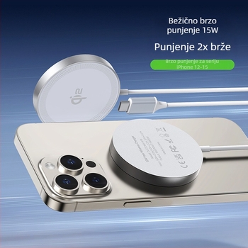 DUX DUCIS magnetski Qi2 bežični punjač 15W aluminijska legura za Apple uređaje
