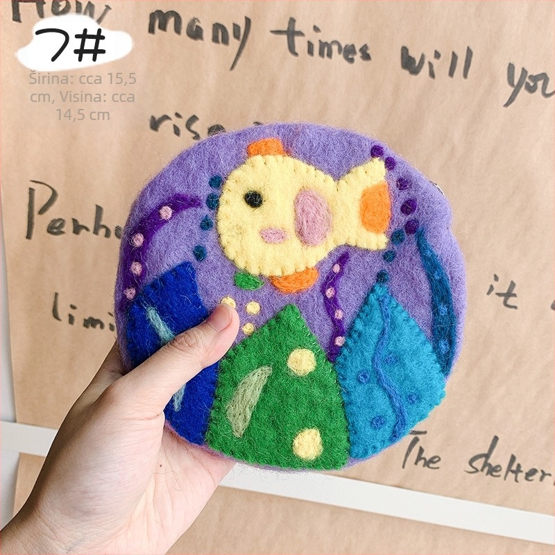 Novčanik od ovčje kože – uzorak životinja, gradski jednostavan stil, za žene, svakodnevna upotreba (Proljeće 2024)