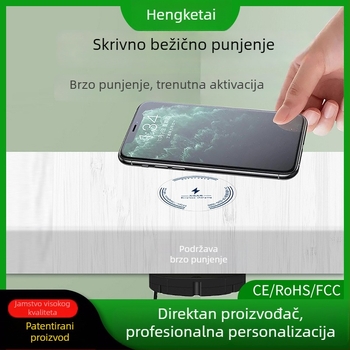 Bežični punjač skriven u drvenoj ploči stola, 10W QC3.0