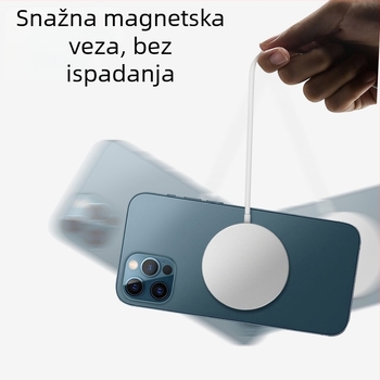 MagSafe magnetski bežični punjač za Apple uređaje, 15W PD brzo punjenje, magnetsko držanje, izlaz 1.5A