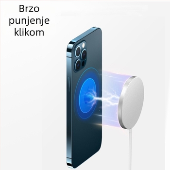 MagSafe magnetski bežični punjač za Apple uređaje, 15W PD brzo punjenje, magnetsko držanje, izlaz 1.5A