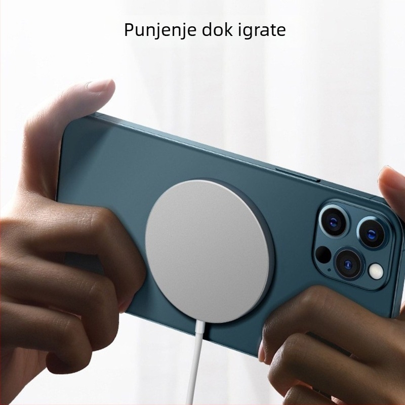 MagSafe magnetski bežični punjač za Apple uređaje, 15W PD brzo punjenje, magnetsko držanje, izlaz 1.5A