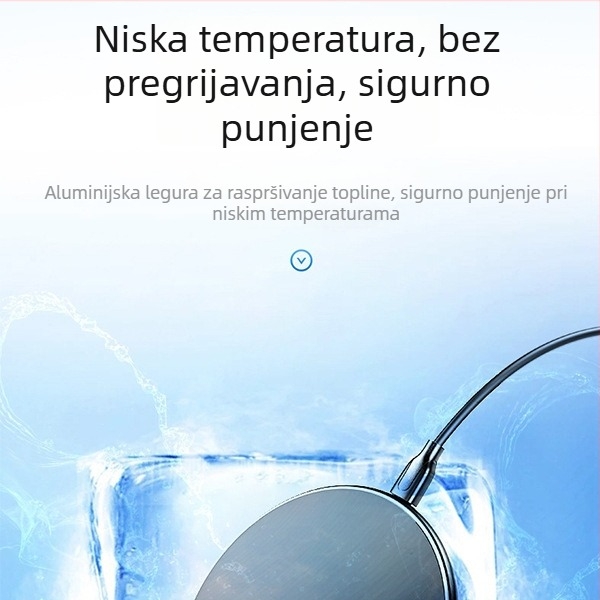 Sang Miao stolni bežični punjač 15W s magnetskim punjenjem, QC2.0, izlaz 9V/1.2A za Android i iPhone
