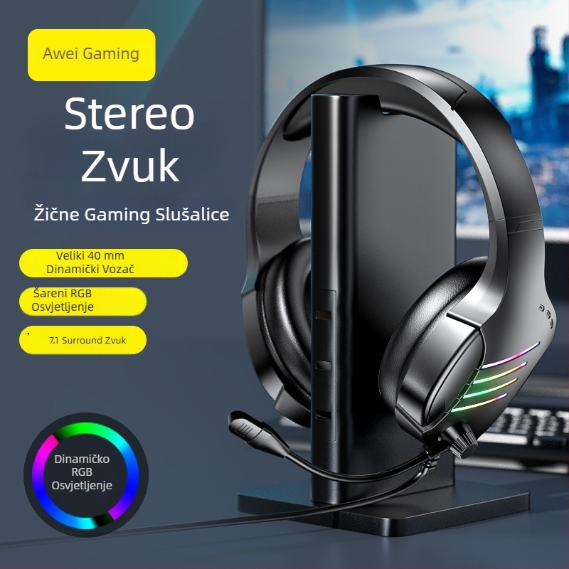 GM-5 Žično gaming slušalice s omnidirekcijskim mikrofonom, 3,5 mm priključak, 32 Ω, osjetljivost >110 dB, kabel 2,1 m