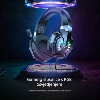 ONIKUMA Bežične gaming slušalice s 50 mm driverima, USB dongle, RGB osvjetljenje, redukcija šuma