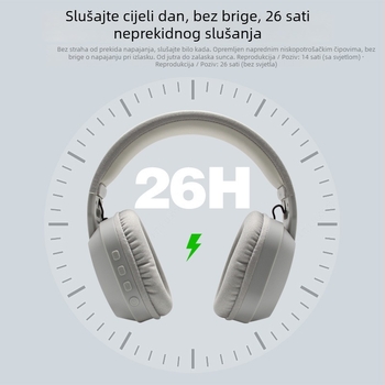 Bežične RGB gaming slušalice s mikrofonom, baterija 400mAh, 26 sati radnog vremena, USB-C punjenje