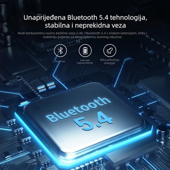 Bežične RGB gaming slušalice s mikrofonom, baterija 400mAh, 26 sati radnog vremena, USB-C punjenje
