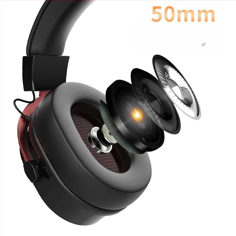 Bežične slušalice na glavu s mikrofonom za esports, Bluetooth, kompatibilne s PC-jem i mobitelom, 2,4 GHz